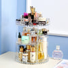 Diamond Pattern 360 Degree Rotatable Acrylic Mute Makeup Storage box