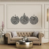 3 Pieces Ayatul Kursi Falaq and Nas Islamic Wall Art Black 60 80 cm