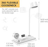 LED Desk Lamp with Wireless Charger and Bluetooth Speaker